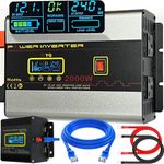 YQ Power Inverter 12V to 240V 2000W 4000W Caravan LCD Converter for Microwave