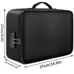 Fireproof Waterproof Document Box with Lock Expandable File Storage Box