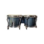Performance Percussion PP5005 Wood Bongo Drums Blue Sunburst Finish Tuneable 