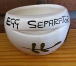 Devon Barn Pottery Hand Painted Egg Separator, Studio pottery 