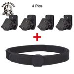 IPSC USPSA Shooting Belt With 4 Pcs Multi-Angle High Speed Pistol Magazine Pouch