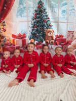 Boys Personalised Children’s Christmas Pyjamas - Embroidered 