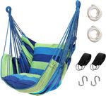 Stripe Hammock Hanging Rope Chair Swing Seat High Load Capacity Indoor Hammock