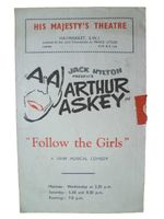 1945 Theatre Programme  Follow The Girls - Arthur Askey Pamela Kay Pat Taylor