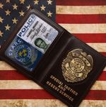 Resident Evil Stars Wesker Police Badge With ID Wallet Holder Case