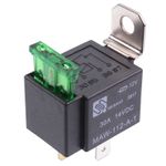 Fused On/Off Automotive Fused Relay 12V 30A 4-Pin Normally Open Car Bike