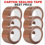 STRONG BROWN TAPE PARCEL PACKING  PACKAGING  ROLLS CARTON SEALING BOX 48MM X 66M