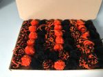 50 Halloween Handmade Wool Pom Poms - 1.5”