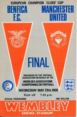EUROPEAN CUP FINAL 1968 Manchester United v Benfica - score recorded inside