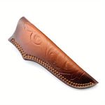 1x Leather Belt Straight Knife Sheath Cover Floral Pattern for Fixed Blade Pouch