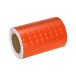 Reflective Tape 4" x 17Ft Waterproof High Visibility Safety Tape Orange 10cm 5M