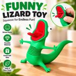 Wobble Lizard Figurine Meme Design Spring Lizard Toy Small Size for Office