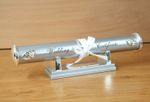 Silver Plated Wedding Marriage Certificate Holder With Stand Bride & Groom Gift