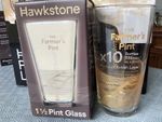 Official Hawkstone "The Farmer’s Pint" Glass - 1.5 Pint (30oz)  New and boxed.