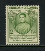 I307 Colombia 1954 Archbishop Mosquera death airmail 1v. MNH