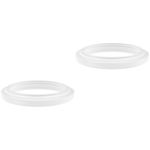 White Silicone Steam Ring Gasket Replacement for Home Espresso Machines 2Pcs