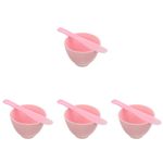 Durable Pink Facial Mask Bowl and Stick Set for DIY Salon Mask Application