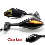 Motorcycle LED Turn Signal Mirrors For Suzuki GSXR 600 750 1000 1100 GSX1300R TN