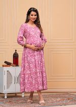 Pink Maternity Dress