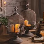 Vintage Roman Home Decor Metal Lace Cloche Candle Plant Holder Mounted Christmas