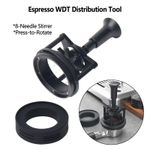 Geared Spinning Espresso WDT Distribution Tool Rotate Distributor Coffee Stirrer