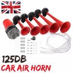 12V Dixie Musical Air horns Dukes Of Hazzard 5 Trumpet Car Truck Air Horns Set