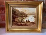 Charles Wyatt Signed Original Oil Painting " Lakeland Dusk" Landscape