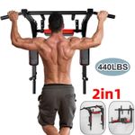 Pull Up Bar Wall Mounted Chin Up H-Duty Power Tower Dip Station Multifunctional