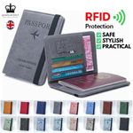 RFID Passport Holder Travel Wallet Passport Organiser Cover Protector PU Leather