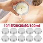UP100pcs Durable Silver Aluminum Cosmetic Pot Lip Balm Jar Containers Empty Tin