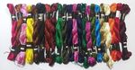20 Skeins Large Silk Stranded Embroidery rayon Skeins 20 assorted Colours