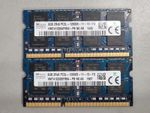 16GB DDR3 RAM - Pair 2x 8GB PC3L-12800S 1600MT SODIMM SK Hynix HMT41GS6BFR8A