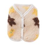 Bear Warm Fluffy Jacket Sweater Vest for Dogs Cats Winter Pet Apparel