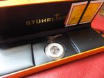 Stuhrling Vintage Stainless Steel Skeleton Silver Pocket Watch - Mint Boxed