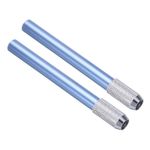 Pencil Extenders, 2Pcs Art Adjustable Metal Pencil Holder Lengthener, Blue