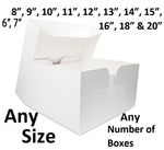 White Cake Boxes for Wedding Birthday Cakes 8,9,10,11,12,13,14,15,16,18,20" Box