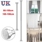 Extendable Telescopic Heavy Duty Shower Curtain Pole Rail Rod Bath Door Window