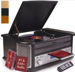 Record Player  10-in-1 Record to usb  DAB+  Bluetooth CD Cassette MRD-51BT Black