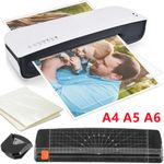 Laminator Machine Hot&Cold Mode A4 A5 A6 with 300 Pouches for Office School UK