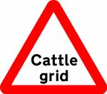 Cattle Grid Road safety sign