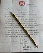 Kitchener Letter / World War 1 Seeking Recruits. 30/6/1915. Facimile Signature