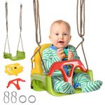 Outsunny 3-in-1 Toddler Swing Chair - Green, Used
