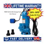 Submersible Dirty Water Pump Grinder Sewage Deep Well Septic Flood Sewage Sump