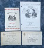 Vintage Gridiron Club Washington DC Menus Invitation 1945 Statler Hotel Truman