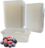 100x 650ml Clear Plastic Quality Containers Tubs W/ Lids Microwave Food Safe