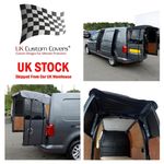 Vw Caddy Rear Barn Door Tailgate Awning Shelter Cover (2004 Onwards) Black/Grey