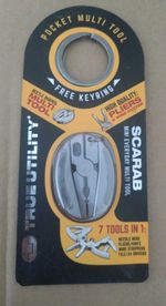Men's TRUE UTILITY Scarab Multi tool essential keyring stainless steel FastP&P