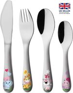 Exzact Children's 4pcs Stainless Steel Cutlery Set Kids Toddler Baby Love