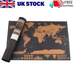 Scratch Off Map World Deluxe Large Travel Poster Deluxe Scraping World Map Gift