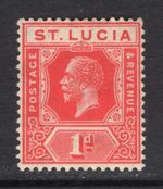 M21229 St Lucia 1921 SG92 - 1d rose carmine